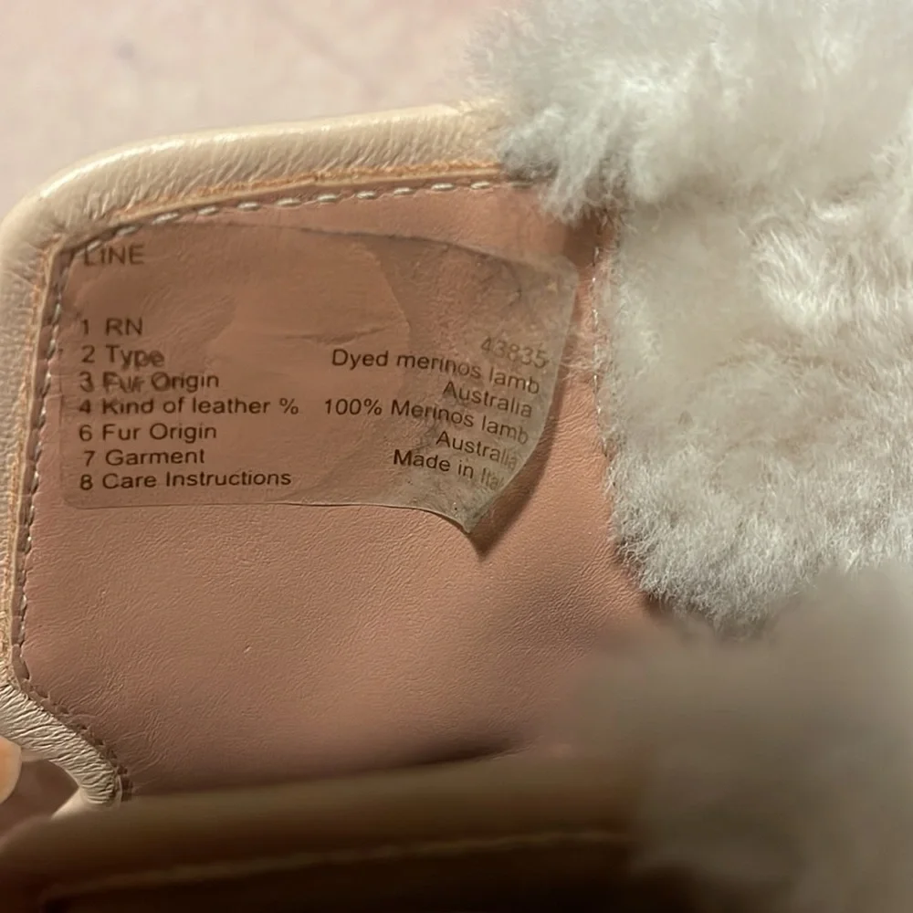 RED VALENTINO Nude Lace Up with Fur Leather Heels Boots/Booties - Picture 7 of 12